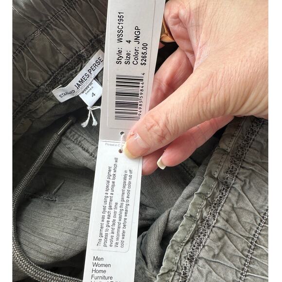 NWT James Perse Women’s Striped Utility Jogger Pants Green Sz 4 - Picture 9 of 14